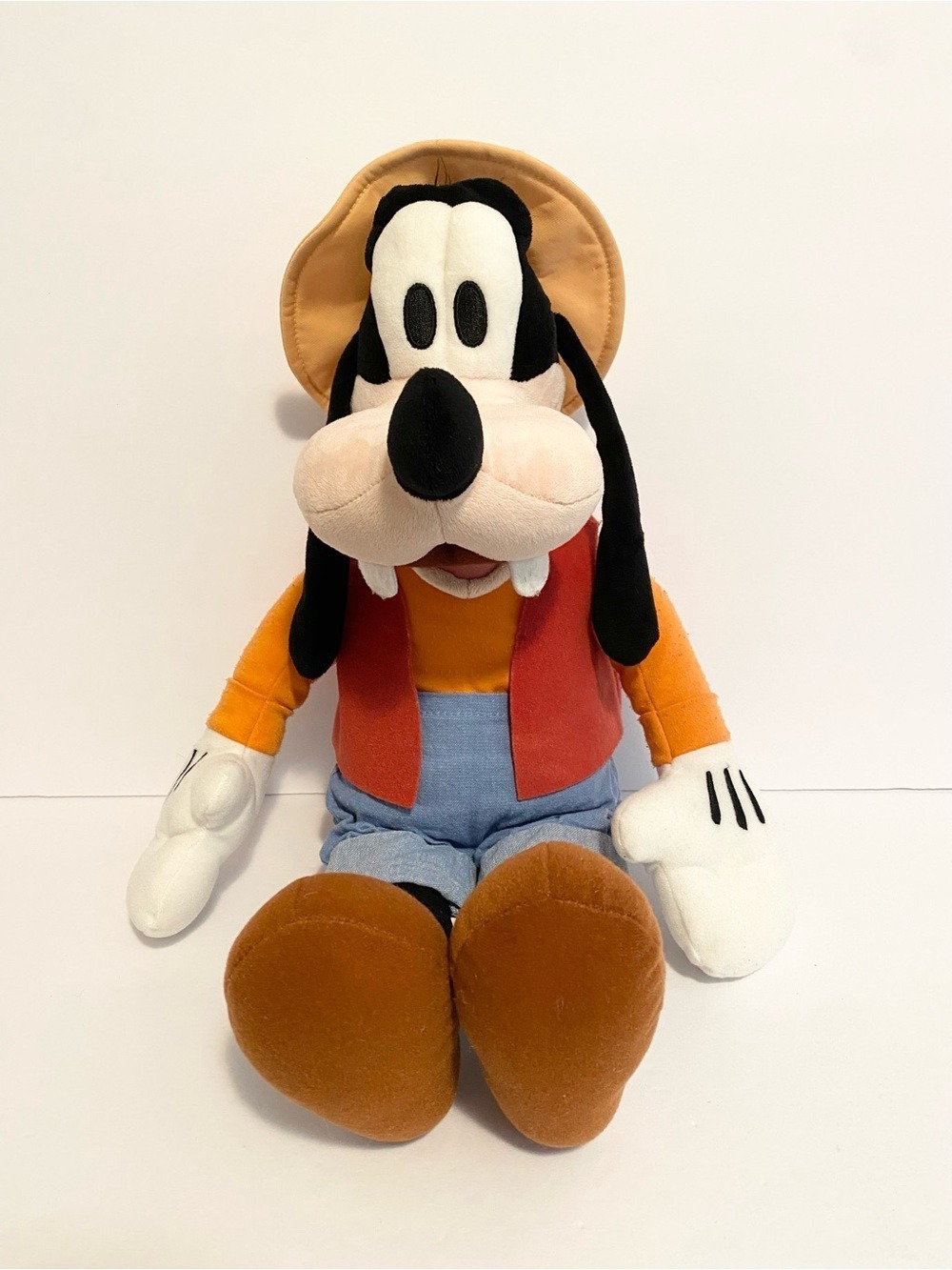 Disney Parks Goofy Plush Large 20” Stuffed Animal Mickey Mouse Friends Toy